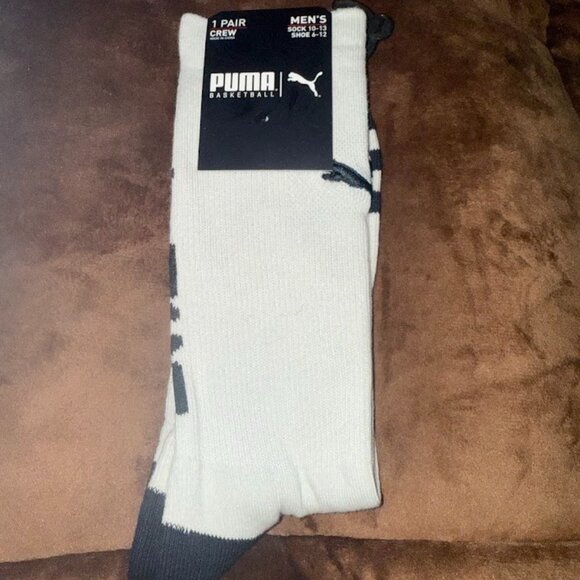 Puma Basketball Crew Socks 1Pair Men's - Picture 1 of 5